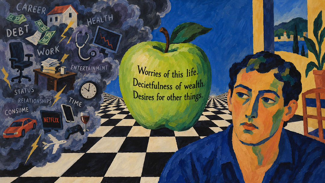 Is the apple of my eye the worries of this life, the deceitfulness of wealth, or the desires for other things?